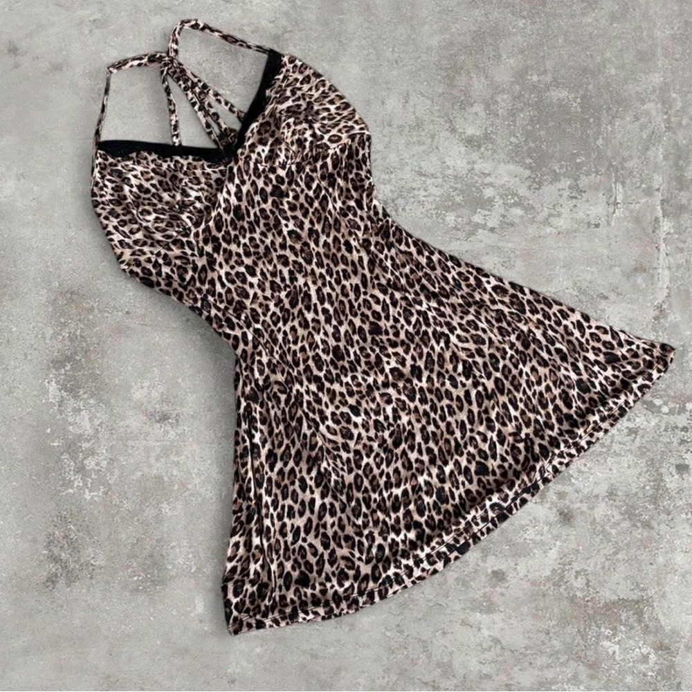cheetah print mini dress
